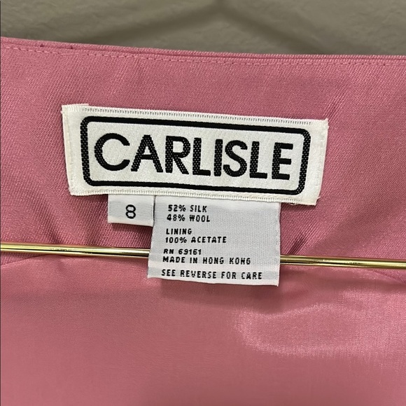 Vintage Carlisle Silk Bustier Corset Structured Tank Top in Pink Rose, Size 8 - Picture 2 of 6